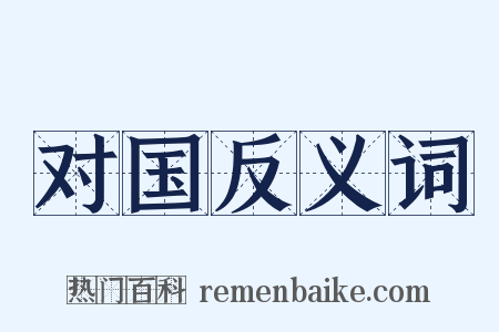 对国反义词是什么意思的图片